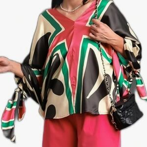 Umgee Abstract Print Top size large